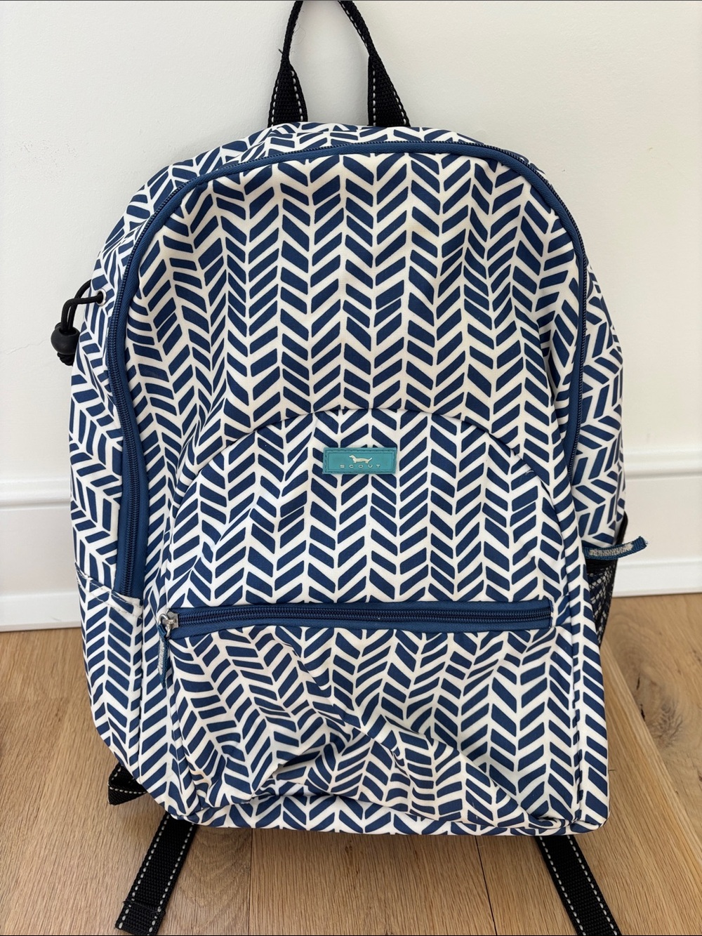 Navy Chevron Backpack